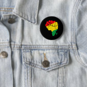 Afrikaanse kaart eerste eenheid Juneteenth Pride B Ronde Button 5,7 Cm (In situ)