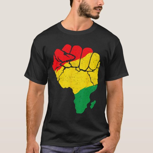 Afrikaanse kaart eerste eenheid Juneteenth Pride B T-shirt (Voorkant)