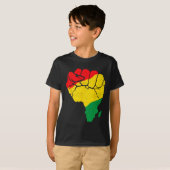 Afrikaanse kaart eerste eenheid Juneteenth Pride B T-shirt (Voorkant volledig)