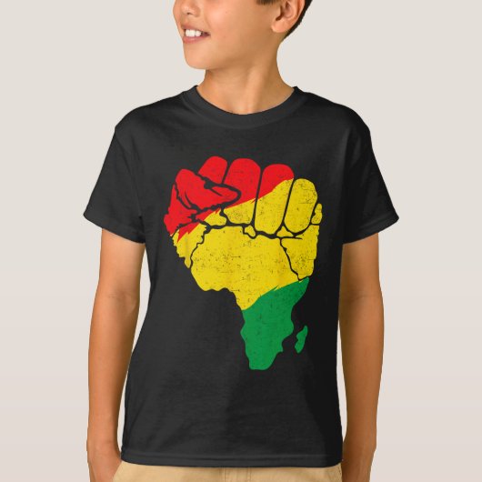 Afrikaanse kaart eerste eenheid Juneteenth Pride B T-shirt (Voorkant)