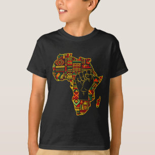 Afrikaanse kaart Eerste Zwarte Geschiedenis Maand  T-shirt
