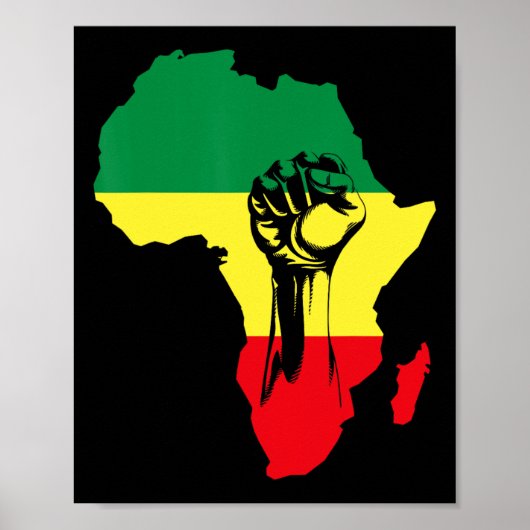 Afrikaanse kaart Eerste zwarte geschiedenis Native Poster (Voorkant)