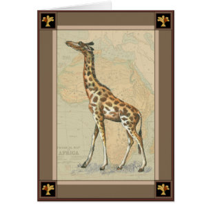 Afrikaanse kaart en een Giraffe