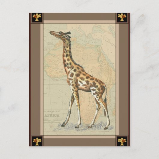 Afrikaanse kaart en een Giraffe (Voorkant)