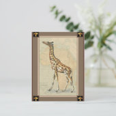 Afrikaanse kaart en een Giraffe (Staand voorkant)