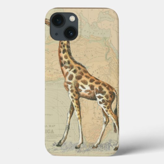 Afrikaanse kaart en een Giraffe Case-Mate iPhone Case (Achterkant)