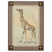 Afrikaanse kaart en een Giraffe Klembord (Achterkant)