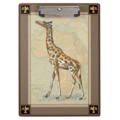 Afrikaanse kaart en een Giraffe Klembord (Voorkant)