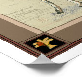 Afrikaanse kaart en een Giraffe Poster (Hoek)