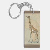 Afrikaanse kaart en een Giraffe Sleutelhanger (Voorkant Links)