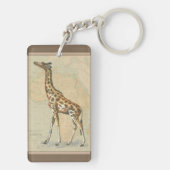 Afrikaanse kaart en een Giraffe Sleutelhanger (achterkant)