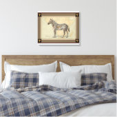 Afrikaanse kaart en een Zebra Canvas Afdruk (Insitu (Slaapkamer))