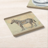 Afrikaanse kaart en een Zebra Kartonnen Onderzetters (Schuin)