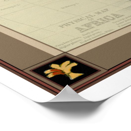 Afrikaanse kaart en een Zebra Poster (Hoek)