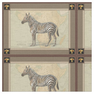 Afrikaanse kaart en een Zebra Stof