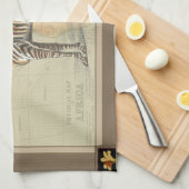 Afrikaanse kaart en een Zebra Theedoek (Quarter Fold)