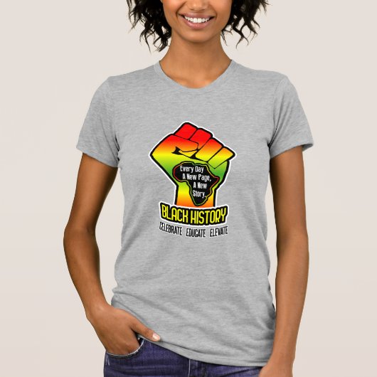 Afrikaanse kaart en vuist | Naam op rug | Zwarte g T-shirt (Voorkant)