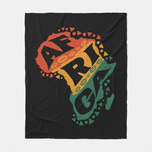Afrikaanse kaart fleece deken (Voorkant)