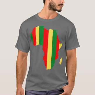 Afrikaanse kaart groen rood geel t-shirt