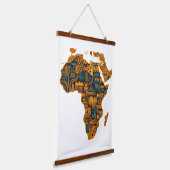 Afrikaanse kaart hangend wandkleed (Gebogen)