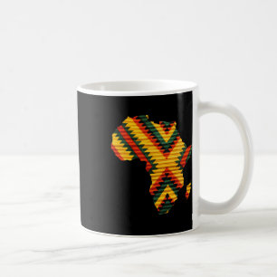 Afrikaanse Kaart Kente Kunst Patroon Mannen Vrouwe Koffiemok