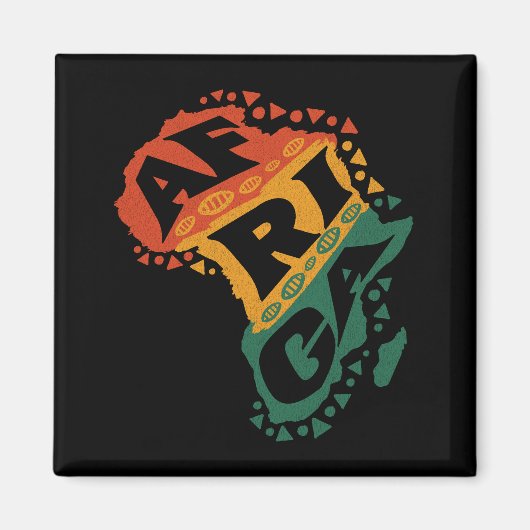 Afrikaanse kaart magneet (Voorkant)