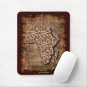 Afrikaanse kaart met dierenstammen van het wild va muismat (Met muis)