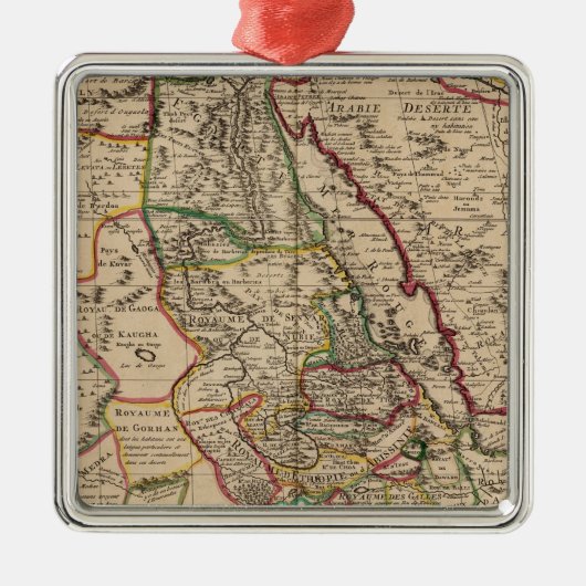 Afrikaanse kaart metalen ornament (Voorkant)