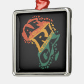 Afrikaanse kaart metalen ornament (Links)