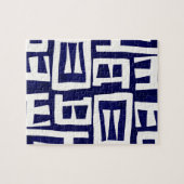 Afrikaanse kaart - Navy Ivoor Legpuzzel (Horizontaal)