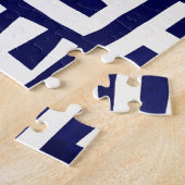 Afrikaanse kaart - Navy Ivoor Legpuzzel (Zijkant)