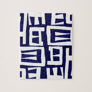 Afrikaanse kaart - Navy Ivoor Legpuzzel