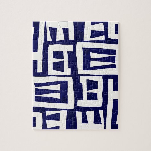 Afrikaanse kaart - Navy Ivoor Legpuzzel (Verticaal)