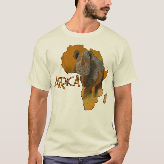 Afrikaanse kaart Nummer 6 T-shirt (Voorkant)