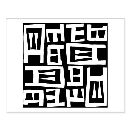 Afrikaanse kaart ontwerp rubberen stempel (Afrduk)