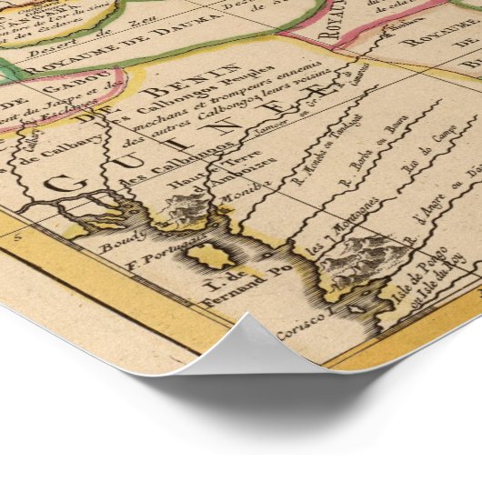 Afrikaanse kaart poster (Hoek)