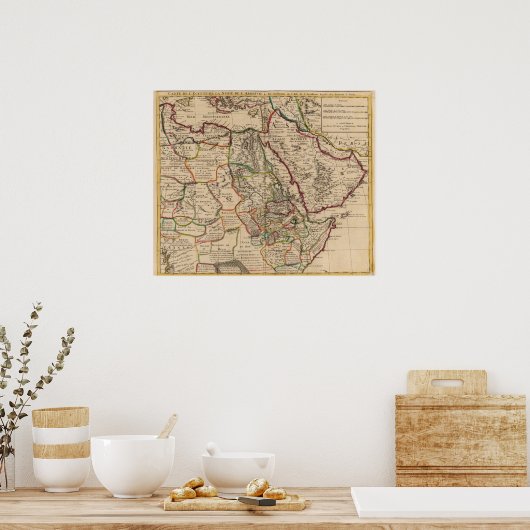 Afrikaanse kaart poster (Keuken)