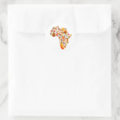 Afrikaanse kaart ronde sticker (Tas)