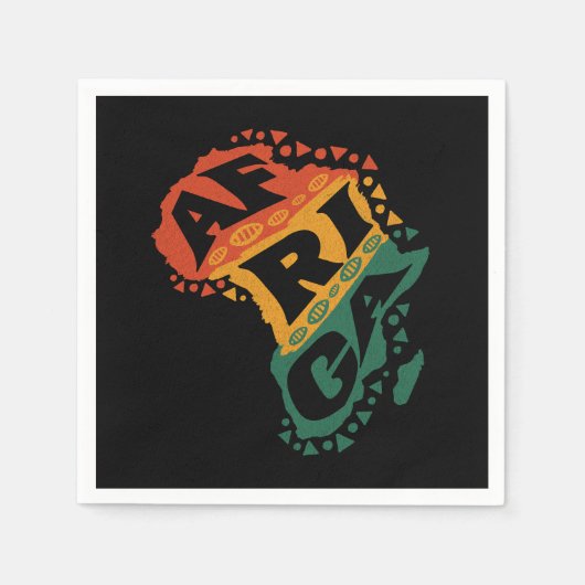 Afrikaanse kaart servet (Voorkant)