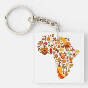 Afrikaanse kaart sleutelhanger