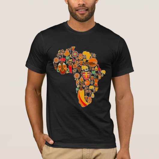 Afrikaanse kaart t-shirt (Voorkant)