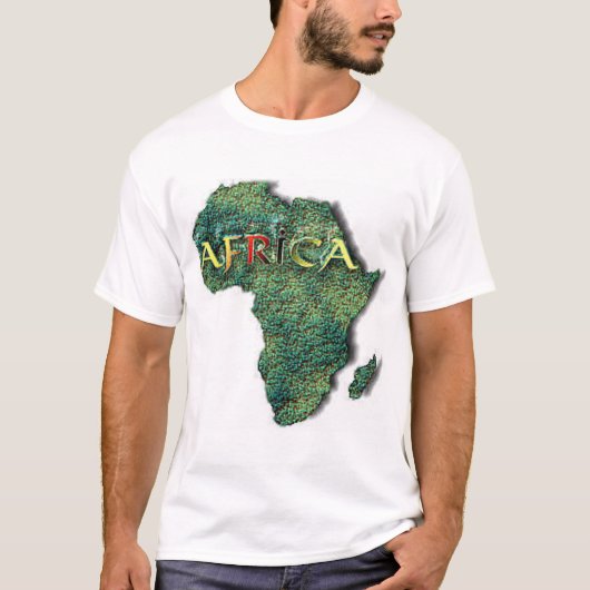 afrikaanse kaart t-shirt (Voorkant)