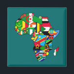 Afrikaanse kaart van Afrikaanse vlaggen binnen lan Magneet<br><div class="desc">Kaart van Afrika met landenvlaggen die de kaart van elk Afrikaans land tonen. Van Algerije in het noorden tot Tanzania in het zuidoosten, van Kenia in het oosten tot Nigeria in het westen van Egypte in het verre noorden tot Zuid-Afrika in het uiterste zuiden - elk land van Afrika wordt...</div>