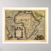 Afrikaanse kaart van Ortelius 1570 Poster (Voorkant)