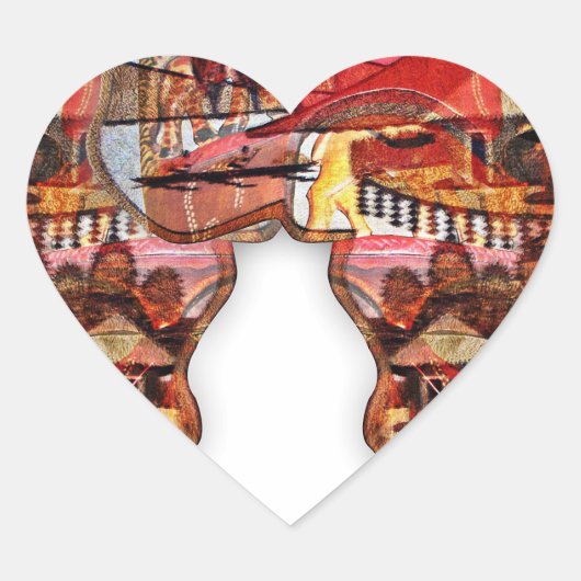 Afrikaanse kaart: Vier het seizoen met cultuur Hart Sticker (Voorkant)