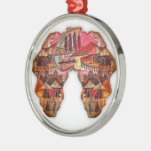 Afrikaanse kaart: Vier het seizoen met cultuur Metalen Ornament (Links)