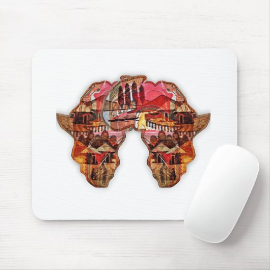 Afrikaanse kaart: vier het seizoen met cultuur muismat (Met muis)