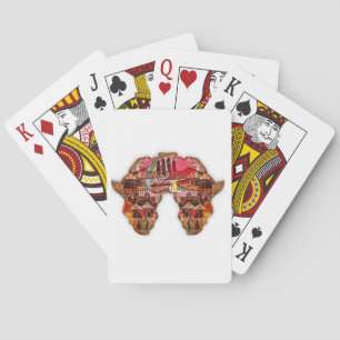 Afrikaanse kaart: vier het seizoen met cultuur pokerkaarten