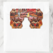 Afrikaanse kaart: Vier het seizoen met cultuur Rechthoekige Sticker (Tas)