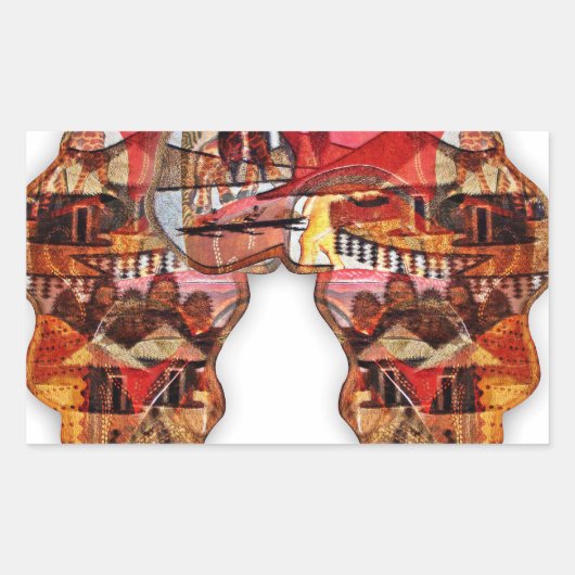 Afrikaanse kaart: Vier het seizoen met cultuur Rechthoekige Sticker (Voorkant)